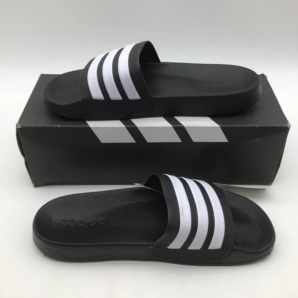 Adidas Adilette Shower Slides Mens Size 10 Black GZ5922 Cloudfoam Sandals NEW
